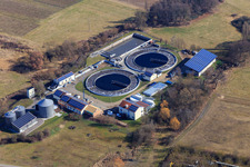 Vue aérienne de Station d'épuration Edenkoben à Edenkoben dans le département Rhénanie-Palatinat, Allemagne