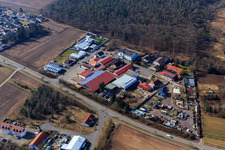 Vue aérienne de Zone industrielle de Modenbachstraße avec Oldenburg WÄRMEPUMPENHEIZER, Klaus Reschka GmbH et UGV Inkasso GmbH à Harthausen dans le département Rhénanie-Palatinat, Allemagne