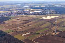 Vue aérienne de WKA à Hatzenbühl dans le département Rhénanie-Palatinat, Allemagne