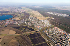Photographie aérienne de Quartier Leopoldshafen in Eggenstein-Leopoldshafen dans le département Bade-Wurtemberg, Allemagne