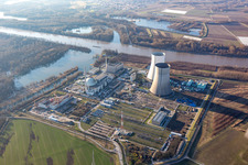 Philippsburg dans le département Bade-Wurtemberg, Allemagne vue d'en haut