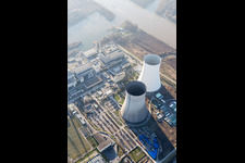 Philippsburg dans le département Bade-Wurtemberg, Allemagne vue du ciel