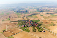 Rittershoffen dans le département Bas Rhin, France vue du ciel