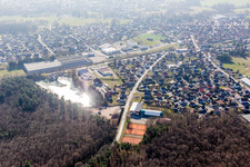 Vue aérienne de Laubach dans le département Bas Rhin, France