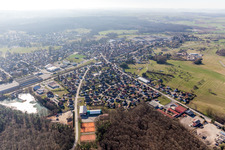 Vue aérienne de Laubach dans le département Bas Rhin, France
