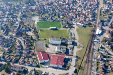 Vue aérienne de Mertzwiller dans le département Bas Rhin, France