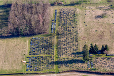 Vue oblique de Cimetière à Ettendorf dans le département Bas Rhin, France