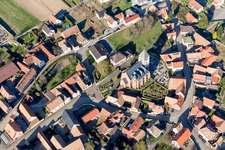 Vue oblique de Schwindratzheim dans le département Bas Rhin, France