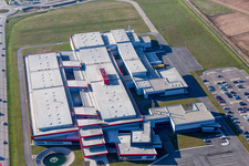 Locaux de l'usine SEW-USOCOME à Brumath à Bernolsheim à Mommenheim dans le département Bas Rhin, France d'en haut