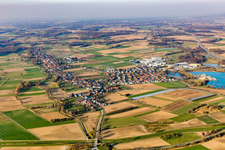 Vue aérienne de Du sud-ouest à le quartier Gamshurst in Achern dans le département Bade-Wurtemberg, Allemagne