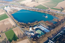 Vue aérienne de Gravière Achern à le quartier Fautenbach in Achern dans le département Bade-Wurtemberg, Allemagne