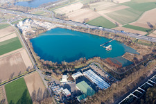 Vue aérienne de Gravière Achern à le quartier Fautenbach in Achern dans le département Bade-Wurtemberg, Allemagne