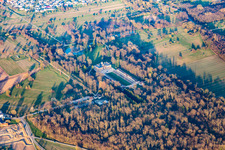 Vue aérienne de Château préféré à Förch à le quartier Förch in Rastatt dans le département Bade-Wurtemberg, Allemagne
