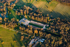 Vue aérienne de Château préféré à Förch à le quartier Förch in Rastatt dans le département Bade-Wurtemberg, Allemagne