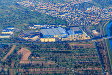 Vue aérienne de Usine de panneaux de particules sur la Murg à Bischweier dans le département Bade-Wurtemberg, Allemagne