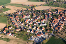 Vue aérienne de Hunspach dans le département Bas Rhin, France