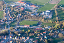 Lauterbourg dans le département Bas Rhin, France d'un drone