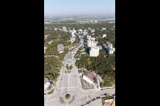 Vue aérienne de Lignano Pineta dans le département Frioul-Vénétie Julienne, Italie
