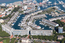 Lignano Sabbiadoro dans le département Udine, Italie d'en haut