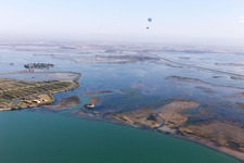 Vue aérienne de Grado dans le département Gorizia, Italie