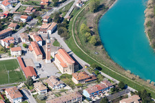 Photographie aérienne de Cesarolo dans le département Vénétie, Italie