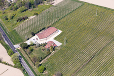 Vue aérienne de Cavarzerani dans le département Vénétie, Italie