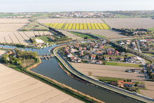 Vue aérienne de Brian dans le département Vénétie, Italie
