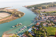 Vue aérienne de Cortellazzo dans le département Vénétie, Italie