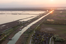 Marina Romea dans le département Émilie-Romagne, Italie d'en haut