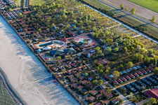 Vue aérienne de Quartier Porto Garibaldi in Comacchio dans le département Ferrara, Italie