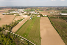 Vue aérienne de Au Casale à Codroipo dans le département Udine, Italie
