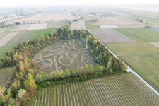 Photographie aérienne de Domanins dans le département Frioul-Vénétie Julienne, Italie