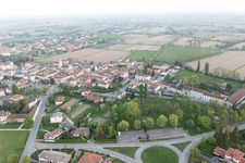 Vue aérienne de Bando dans le département Frioul-Vénétie Julienne, Italie