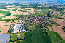 Vue aérienne de Quartier Scherzheim in Lichtenau dans le département Bade-Wurtemberg, Allemagne
