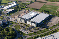 Chantier de construction LUK de la zone industrielle de Bußmatten à Bühl dans le département Bade-Wurtemberg, Allemagne depuis l'avion