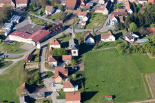 Cleebourg dans le département Bas Rhin, France vu d'un drone