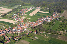 Vue aérienne de Cleebourg dans le département Bas Rhin, France