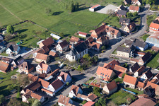 Vue aérienne de Hegeney dans le département Bas Rhin, France