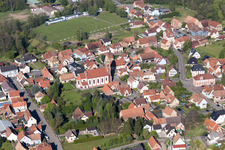 Vue oblique de Gundershoffen dans le département Bas Rhin, France