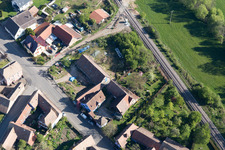Vue d'oiseau de Uttenhoffen dans le département Bas Rhin, France