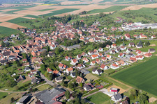 Vue aérienne de Mietesheim dans le département Bas Rhin, France
