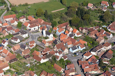 Vue aérienne de Mulhausen dans le département Bas Rhin, France