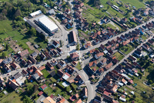 Gumbrechtshoffen dans le département Bas Rhin, France vue du ciel