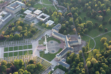 Photographie aérienne de Place du Château à le quartier Innenstadt-West in Karlsruhe dans le département Bade-Wurtemberg, Allemagne