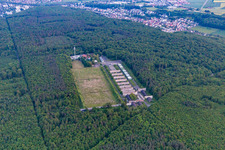 Vue aérienne de Restaurant forestier Schieshaus sur Heeresstr à Schweinfurt dans le département Bavière, Allemagne