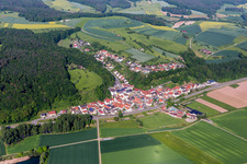 Vue aérienne de Quartier Roßstadt in Eltmann dans le département Bavière, Allemagne