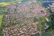 Vue oblique de Les rives du Main à Sand am Main dans le département Bavière, Allemagne