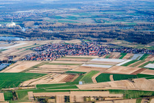 Quartier Mechtersheim in Römerberg dans le département Rhénanie-Palatinat, Allemagne vue d'en haut