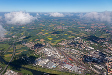 Vue aérienne de Parc industriel et commercial SKF à Schweinfurt dans le département Bavière, Allemagne