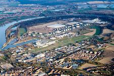 Vue aérienne de Parc de stockage à Speyer dans le département Rhénanie-Palatinat, Allemagne